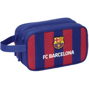 Reistasje F.C. Barcelona 24/25 Kastanjebruin Marineblauw Sportief 26 x 15 x 12.5 cm