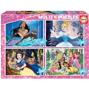 Set van 4 Puzzels Disney Princess Educa 17637 380 Onderdelen