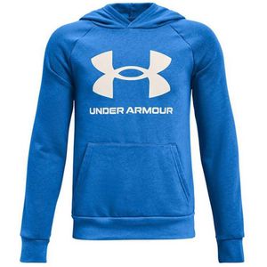 Herenhoodie Under Armour Rival Big Logo Blauw Maat L