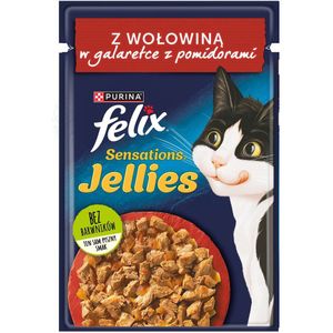 Felix sensations Duo met rundvlees en tomaten in gelei - natvoer voor katten - 85g