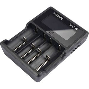 Batterijlader Xtar VC4 Batterijen x 4