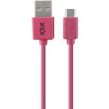 Kabel USB naar Micro-USB KSIX 1 m Kleur Zwart