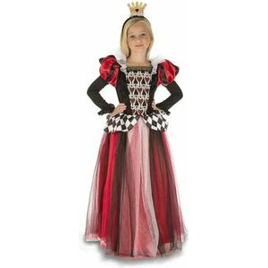 Kostuums voor Kinderen Zwart/Rood Harten Koningin Maat 10-12 Jaar