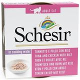 SCHESIR in cooking water Tuna with chicken and rice - nat kattenvoer - 85 g