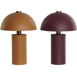 Bureaulamp DKD Home Decor Oranje Magenta Gouden Metaal 50 W 220 V 31 x 31 x 45 cm (2 Stuks)