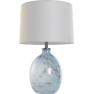 Bureaulamp Home ESPRIT Blauw Wit Kristal 50 W 220 V 40 x 40 x 66 cm