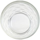 6x Stuks transparante waterglazen/drinkglazen cirkels relief 400 ml van glas - Keuken/servies basics
