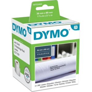 Etikettenrol Dymo S0722400 Wit Rood Zwart/Wit