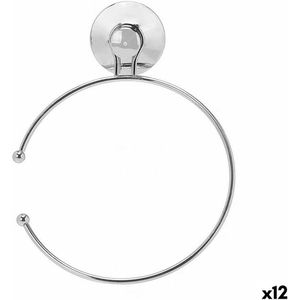 Handdoekrek met ringen Staal ABS 16 x 20 x 4 cm (12 Stuks)