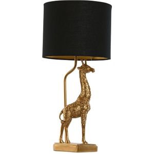 Bureaulamp Home ESPRIT Zwart Gouden 20 x 20 x 53 cm