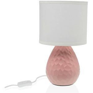 Bureaulamp Versa Roze Wit Keramisch 40 W 15,5 x 27,5 cm