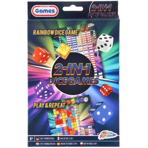 Grafix 2-in-1 Dobbelspel - Rainbow Dice & Play and Repeat voor kinderen vanaf 5 jaar