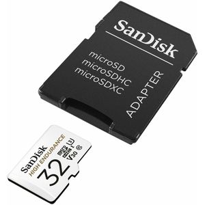 Micro SD geheugenkaart met adapter SanDisk High Endurance 32 GB