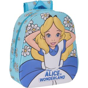 3D-Kinderrugzak Clásicos Disney Alice in Wonderland Hemelsblauw 27 x 33 x 10 cm