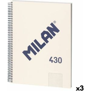 Notitieboekje Milan 430 Beige A4 80 Lakens (3 Stuks)
