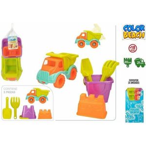 Strandspeelgoedset Colorbaby 21 cm Kiepwagen 5 Onderdelen