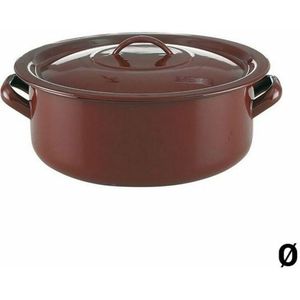 Kookpot met Deksel Quid Classic Bruin Geëmailleerd Staal Afmetingen 40 cm