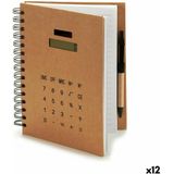Spiraalnotitieblok met Pen Rekenmachine 2,5 x 21 x 18 cm (12 Stuks)