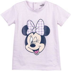 T-Shirt met Korte Mouwen voor kinderen Minnie Mouse Paars Maat 18 maanden