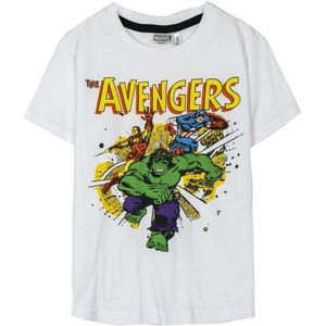T-Shirt met Korte Mouwen voor kinderen Marvel Wit Maat 12 Jaar