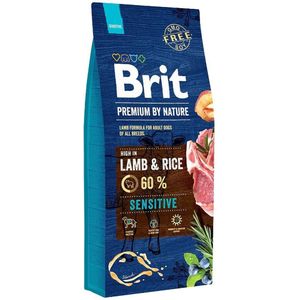 Voer Brit Premium by Nature Sensitive Volwassen Lam 15 kg