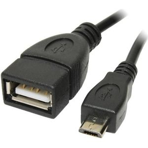 Reekin OTG Adapter - Micro USB B/M to USB A/F cable 0,20m