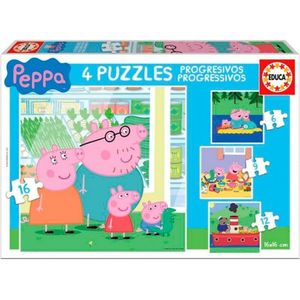 Set van 4 Puzzels Peppa Pig Educa
