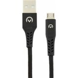 Mobilize Strong Nylon Cable USB to Micro USB 2m. 12W Black