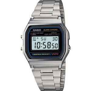 Horloge Heren Casio A158 Zwart Zilverkleurig (Ø 33 mm)