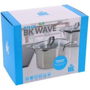 BK Wave Soeppan 24 cm RVS/Glas