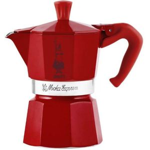 Italiaanse Koffiepot Bialetti Winter Wonderland Rood Zilverkleurig Aluminium 3 Koppar