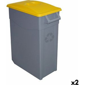Recycling prullenbak Denox 65 L Geel (2 Stuks)