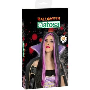 Halloween pruik Paars Fuchsia