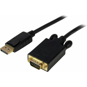 Adapter DisplayPort naar VGA Startech DP2VGAMM6B  (1,8 m) Zwart 1.8 m