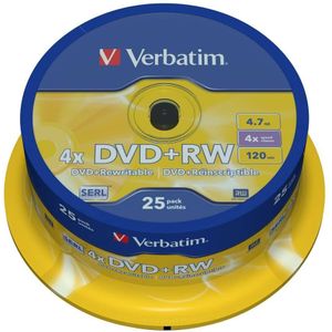 DVD-RW Verbatim  25 Stuks Multicolour 4,7 GB 4x