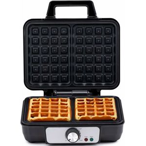 Wafelmaker Alpina 1000 W Zilverkleurig