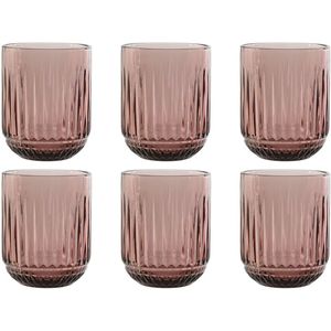 Glazenset Home ESPRIT Roze Kristal (6 Stuks)