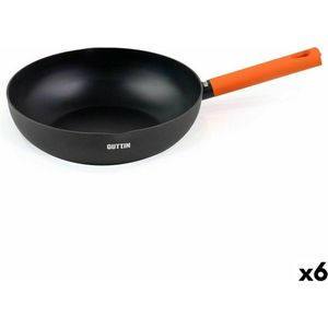 Wokpan Quttin Gastro Zwart Oranje 47 x 29 x 8 cm (6 Stuks)