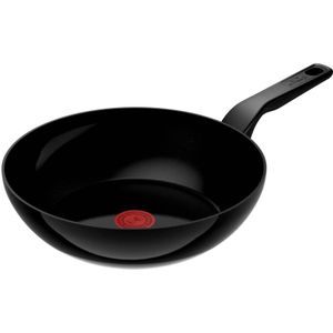 Tefal Renew Black Wokpan 28 cm Zwart