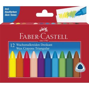 Faber Castell FC-120010 Waskrijt Driehoek 12 Stuks