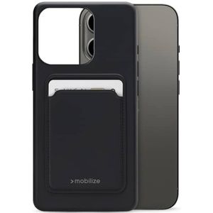 Mobilize Rubber Gelly Card Case Apple iPhone 13 Pro Matt Black