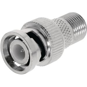 Valueline VLSP41965M Antenne Adapter Bnc Male - F-connector Female Zilver