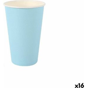 Glazenset Algon Wegwerp Karton Blauw 7 Onderdelen 450 ml (16 Stuks)