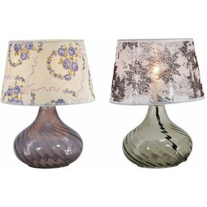 Bureaulamp DKD Home Decor 25 x 25 x 33,5 cm Kristal Multicolour 220 V 25 W (2 Stuks)