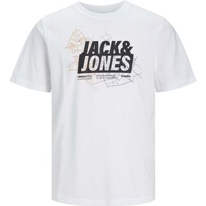 Shirt Jack & Jones LOGO TEE SS 12252376 Wit Maat XL