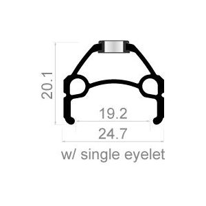 Velg Rodi Skorpion 26" / 559 x 19C 36 gaats - spaak 14 - zwart