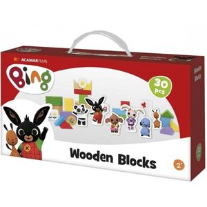 Bing Houten Speelgoed Blokken 20 Delig - Peuter Kleuter Junior Educatief Speelgoed - Bambolino Toys