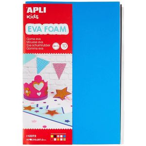 EVA-rubber Apli Kids A4 Wit Geel Multicolour EVA-rubber (10 Stuks)