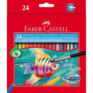 Aquarel Kleurpotloden Faber-Castell 114425 Multicolour 24 Onderdelen