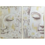 Schilderij DKD Home Decor Boeddha 80 x 4 x 120 cm Orientaals (2 Stuks)
